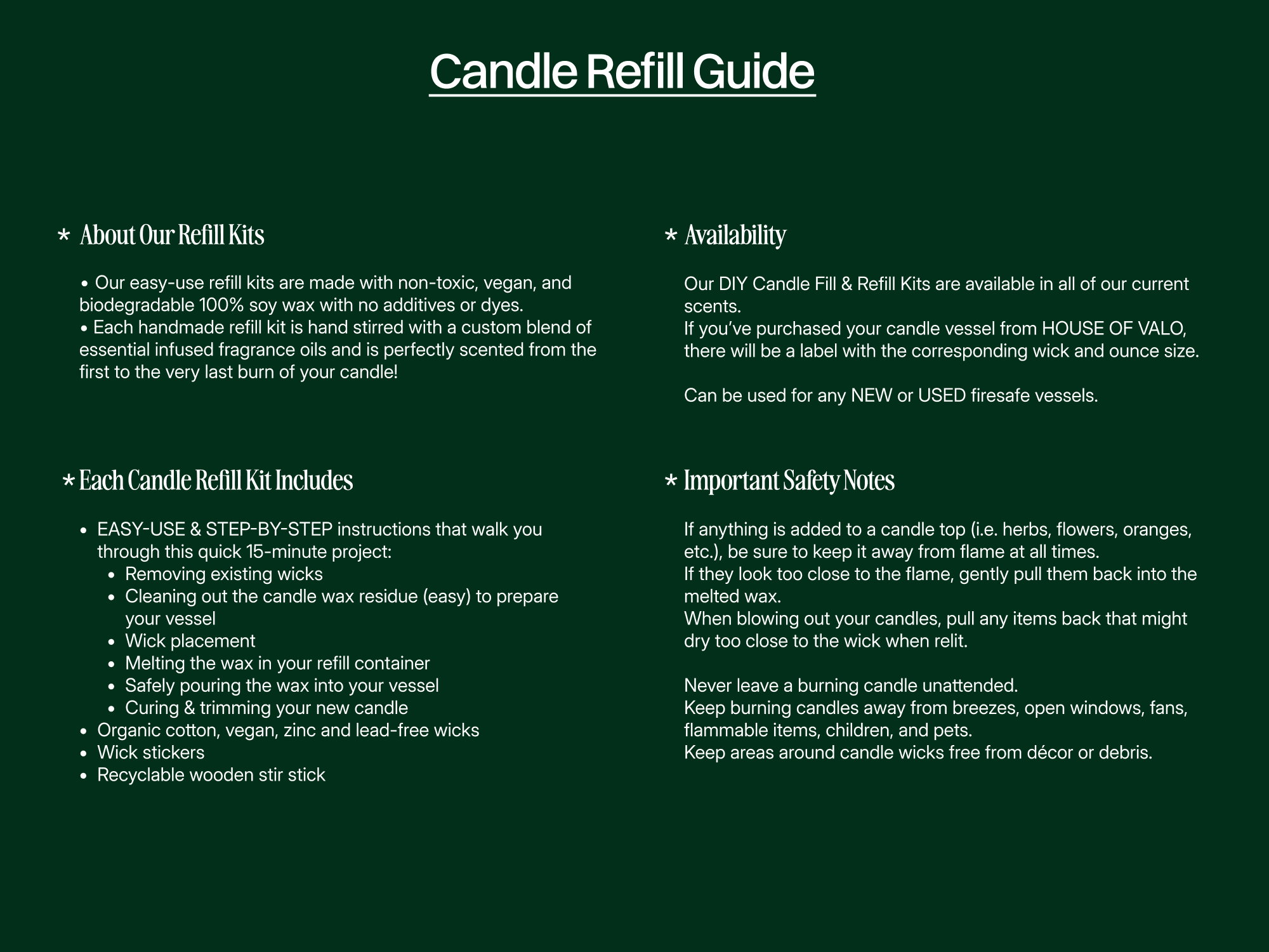 Nerouli Nights Candle Refill Kit