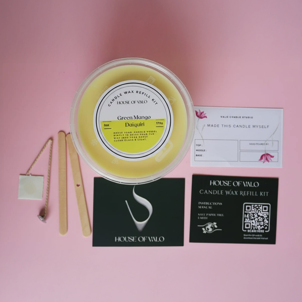 Green mango daiquiri Candle Refill Kit
